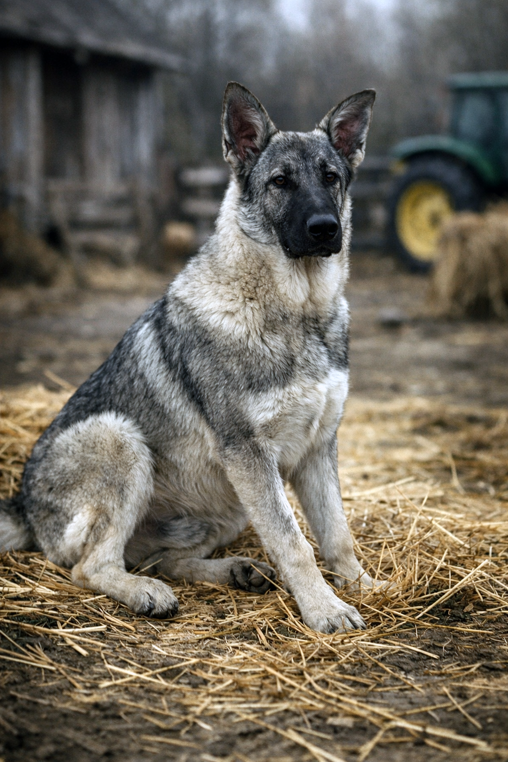 German Shepherd Puppies, black, silver, white