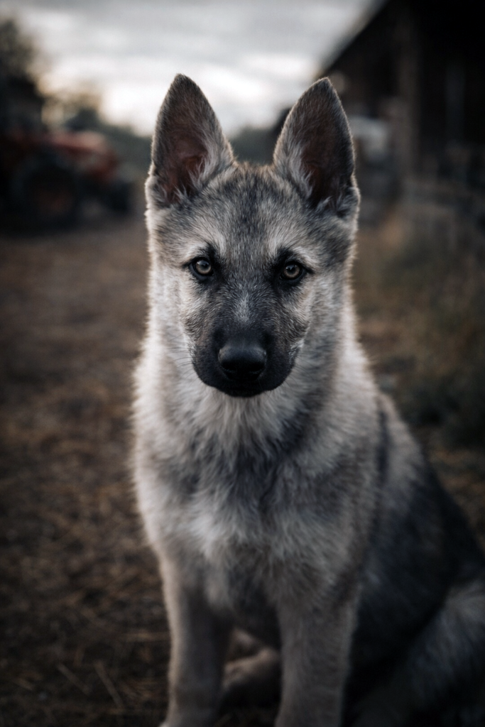 German Shepherd Puppies, black, silver, white